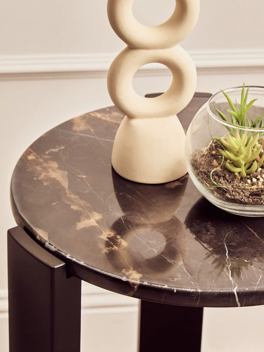 Palermo Black Marble Top Round Side Table - Image 10