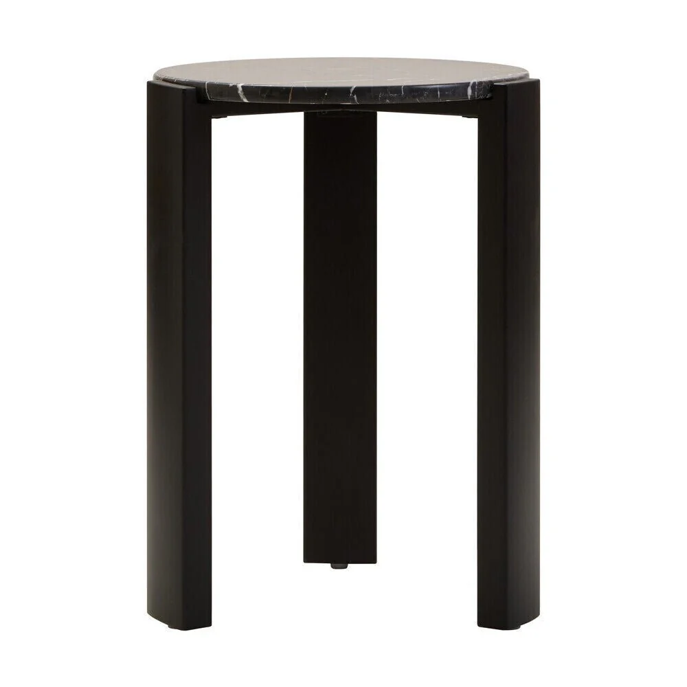 Palermo Black Marble Top Round Side Table - Image 5