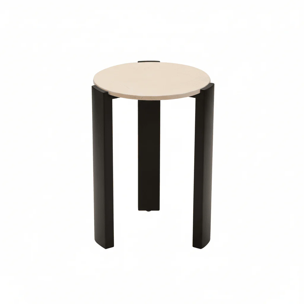 Palermo Cream Marble Top Round Side Table - Image 5