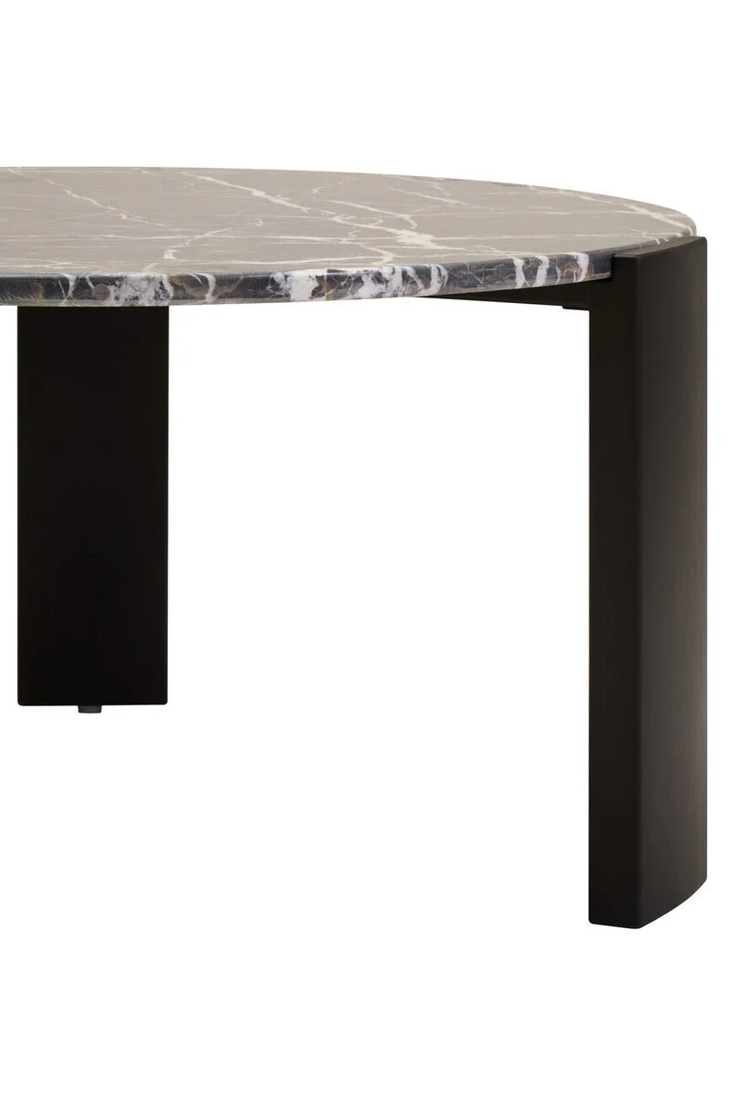 Palermo Round Black Marble Top Large Coffee Table - Image 19