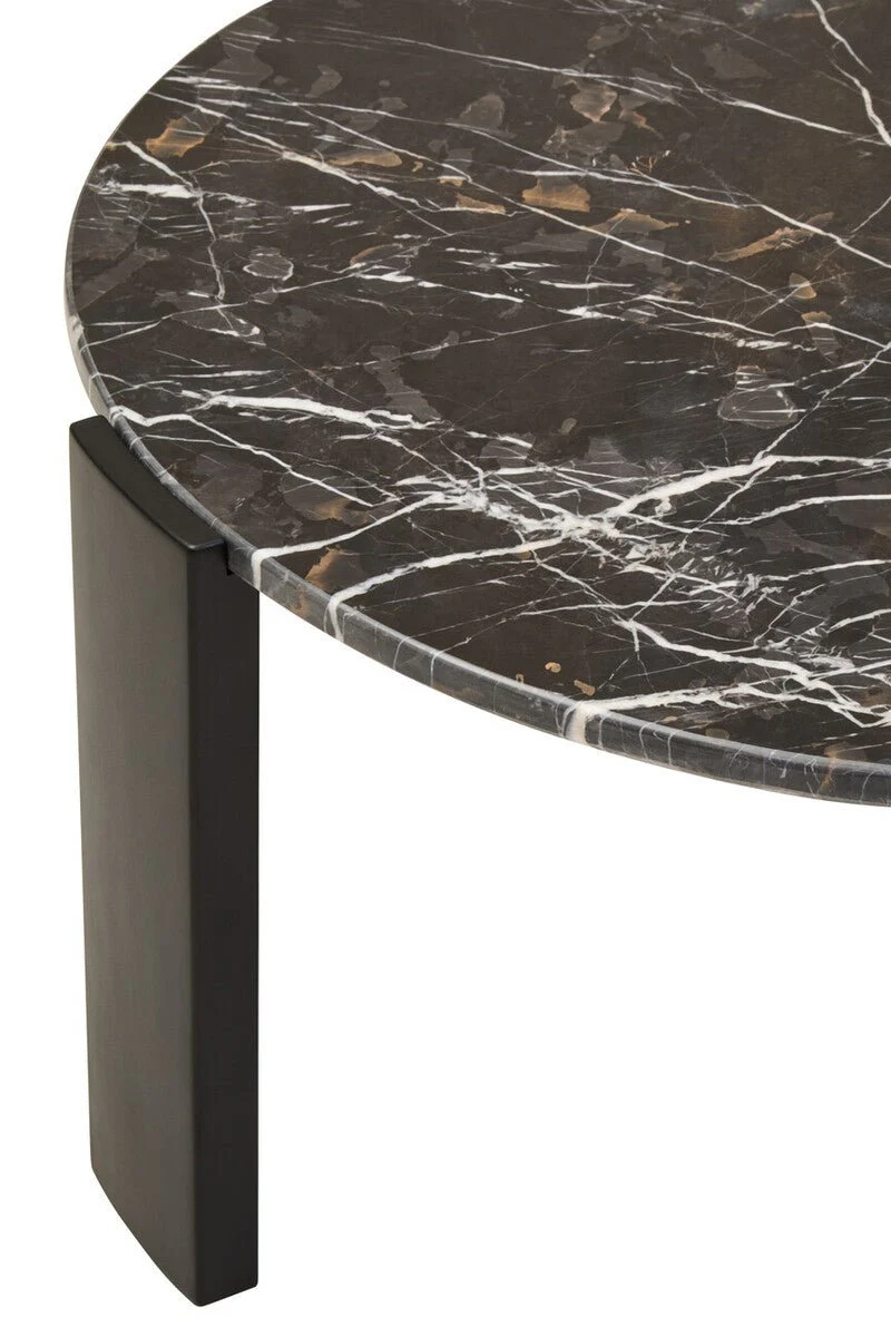 Palermo Round Black Marble Top Large Coffee Table - Image 20
