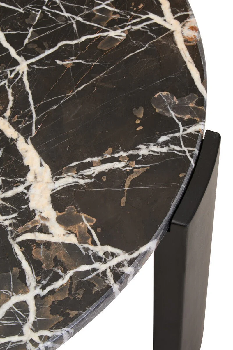Palermo Round Black Marble Top Large Coffee Table - Image 22