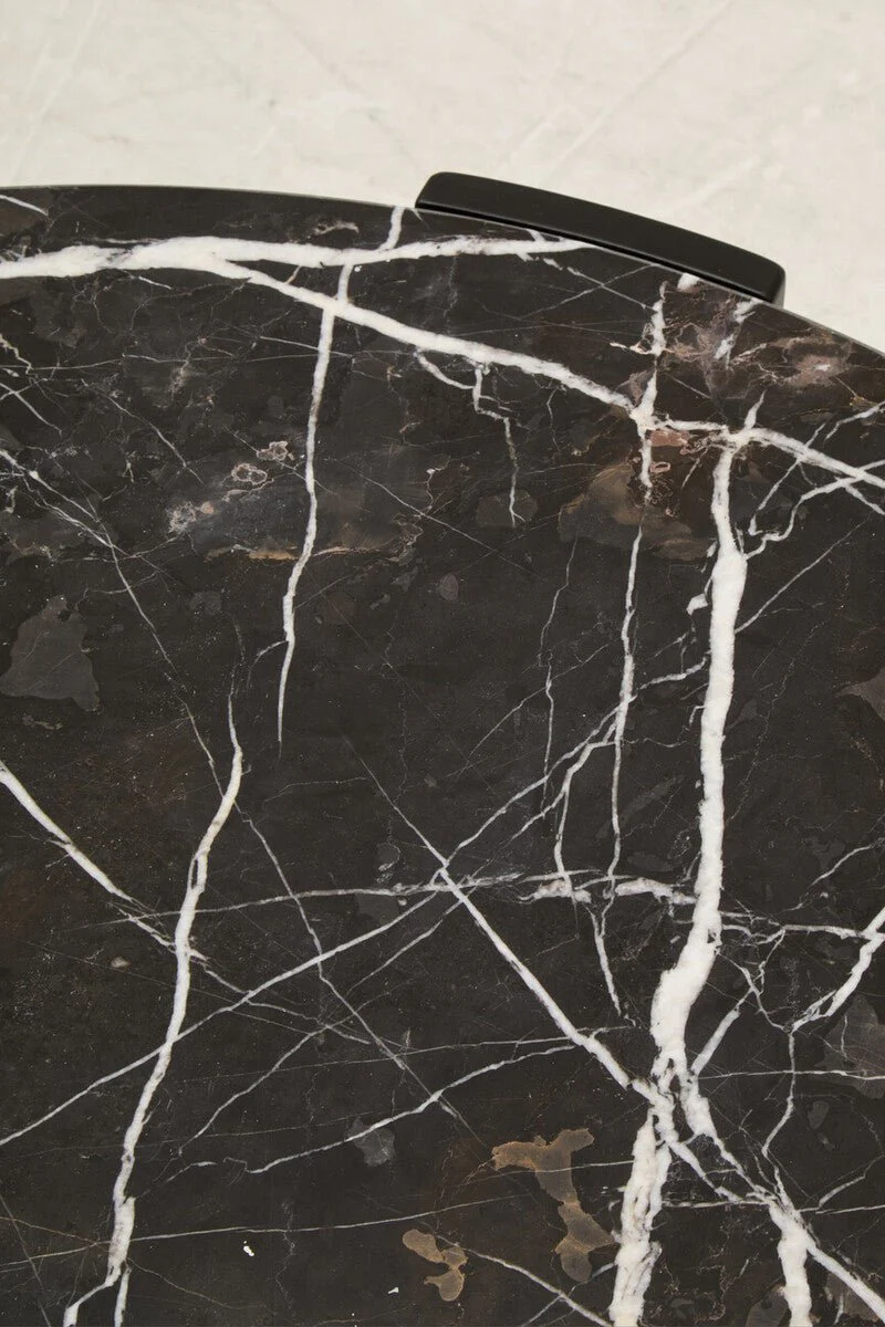 Palermo Round Black Marble Top Large Coffee Table - Image 23