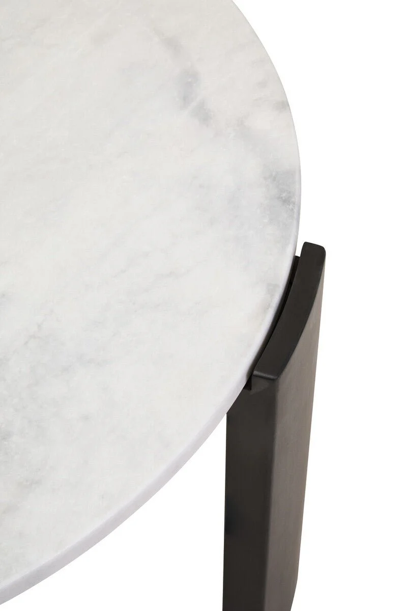 Palermo Round White Marble Top Large Coffee Table - Image 16
