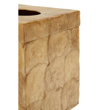 Palu Beige Seashell Square Tissue Box - Image 10