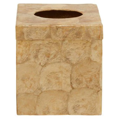 Palu Beige Seashell Square Tissue Box - Image 11
