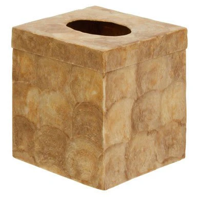 Palu Beige Seashell Square Tissue Box - Image 5