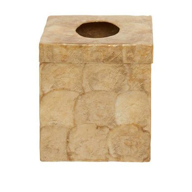 Palu Beige Seashell Square Tissue Box - Image 6