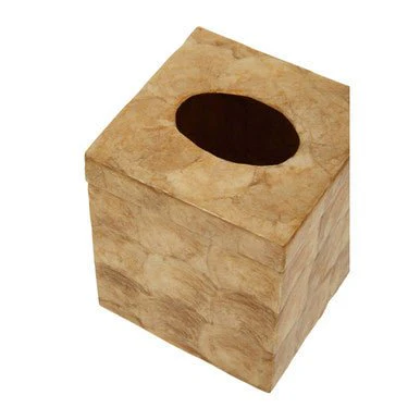 Palu Beige Seashell Square Tissue Box - Image 7
