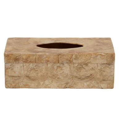 Palu Beige Seashell Tissue Box - Image 11
