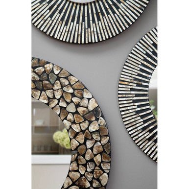 Palu Black and Natural Shell Wall Clock - Image 7
