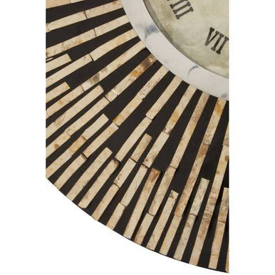 Palu Black and Natural Shell Wall Clock - Image 8