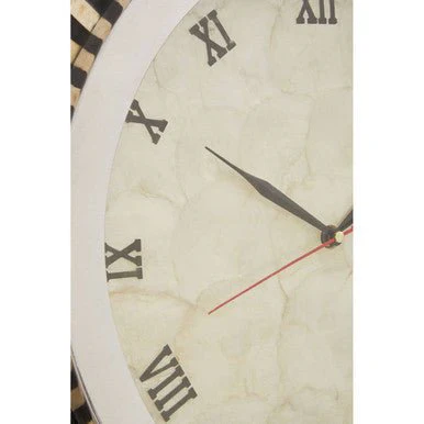 Palu Black and Natural Shell Wall Clock - Image 9