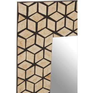 Palu Black Wall Mirror with Seashell Inlay - Image 9