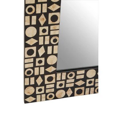 Palu Black Wall Mirror with Shell Inlay - Image 7
