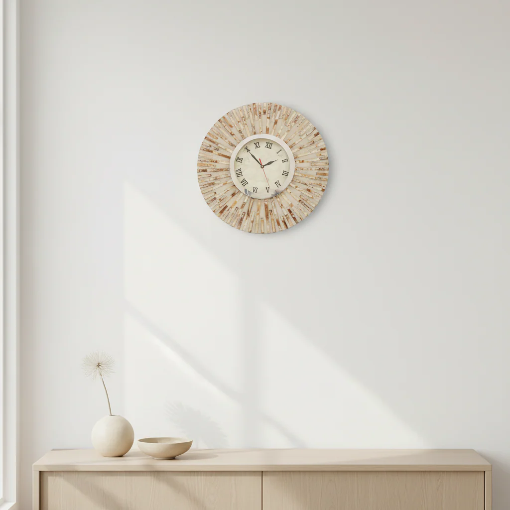 Palu Natural Shell Wall Clock - Image 3