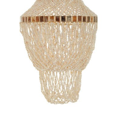 Palu Natural White and Amber Shell Pendant Light - Image 7