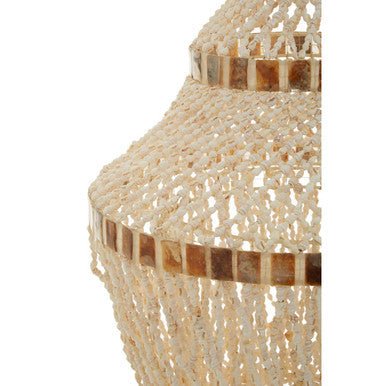 Palu Natural White and Amber Shell Pendant Light - Image 8