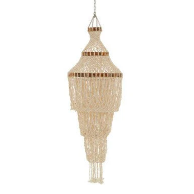 Palu Natural White and Amber Shell Pendant Shade - Image 5