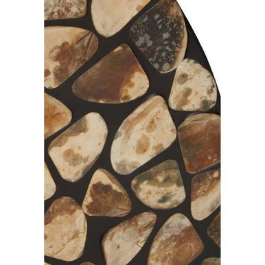 Palu Round Black Wall Mirror with Seashell Inlay - Image 10