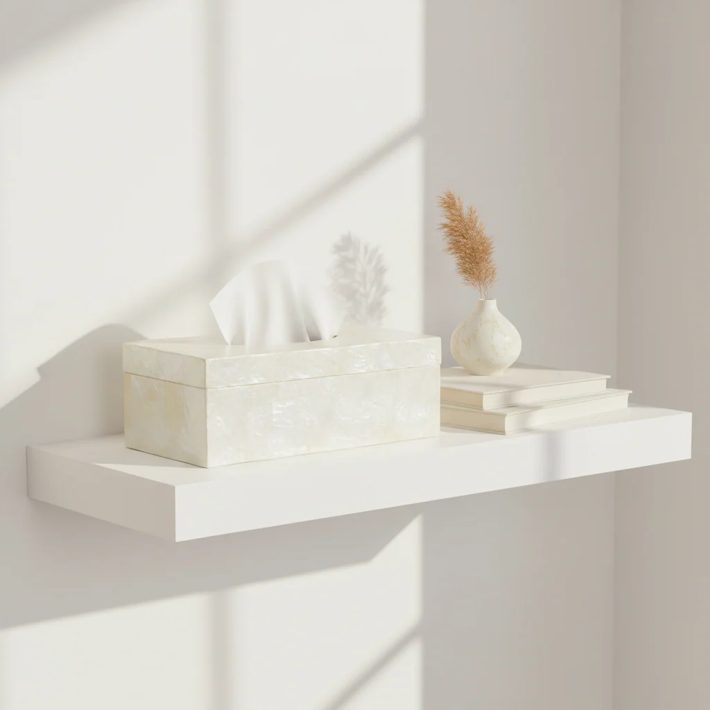 Palu White Sea Shell Tissue Box - Image 4