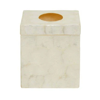 Palu White Shell Square Tissue Box - Image 6