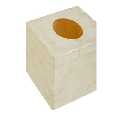 Palu White Shell Square Tissue Box - Image 8