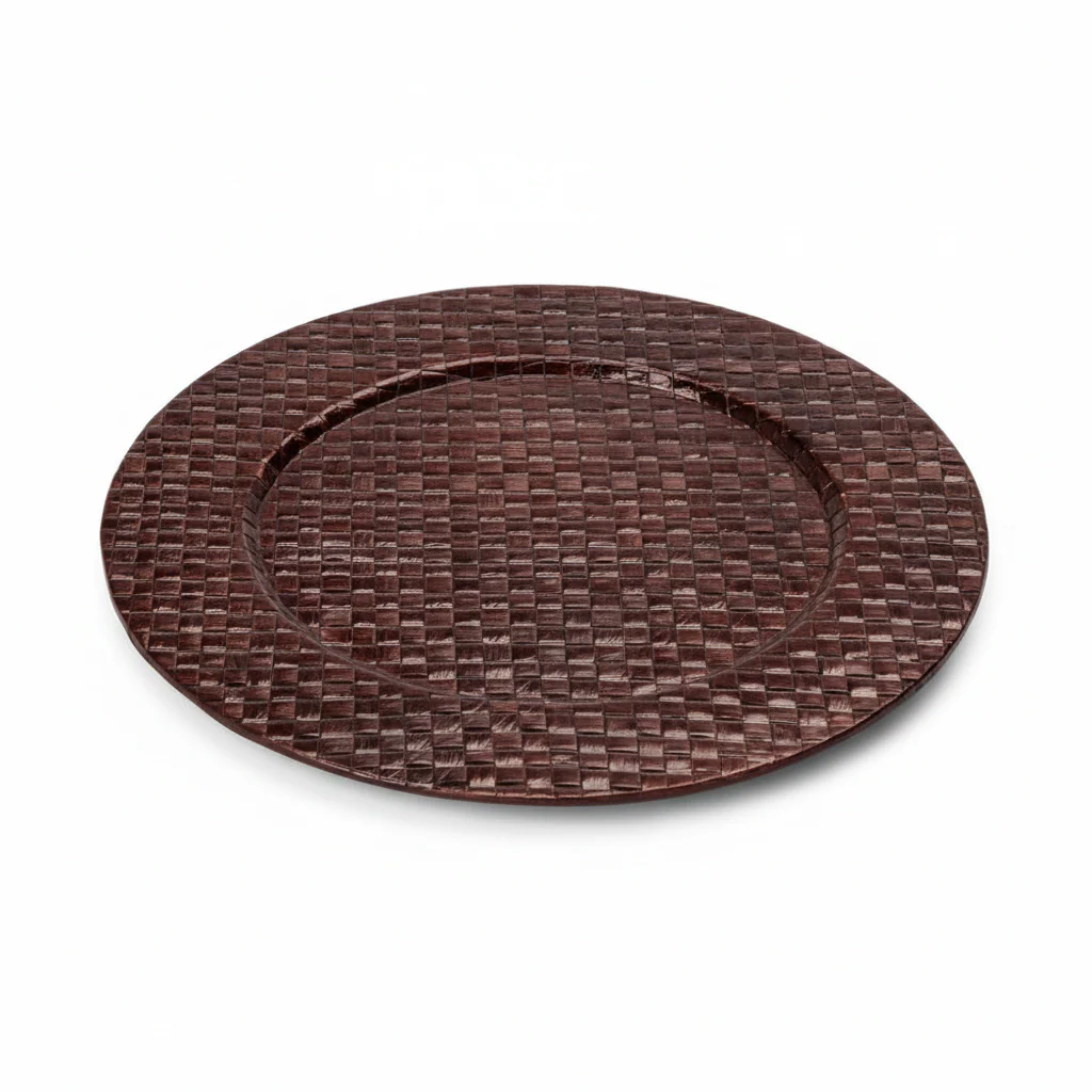 Pandanus Brown Charger Plate