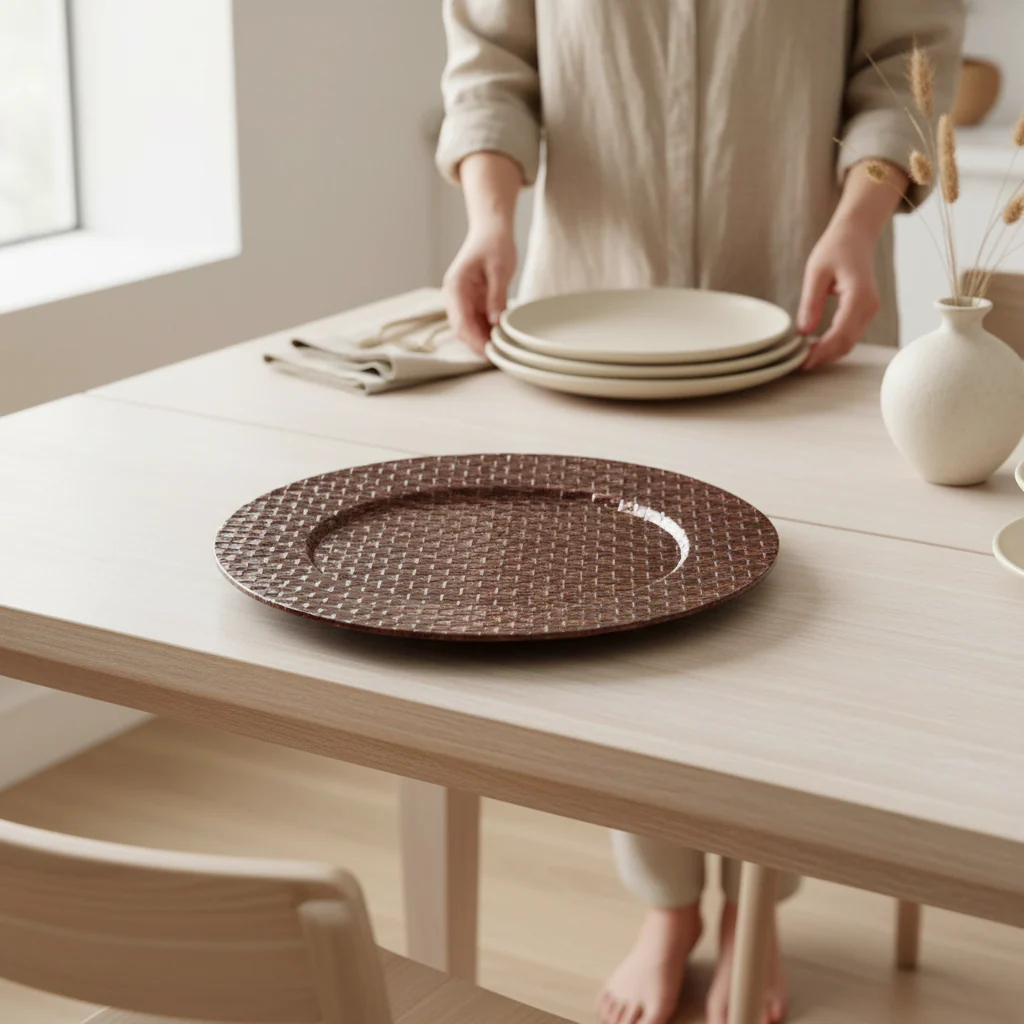 Pandanus Brown Charger Plate - Image 2