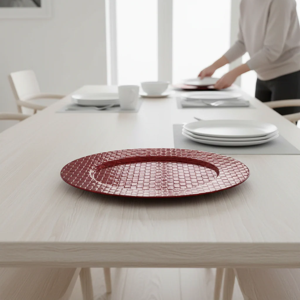 Pandanus Red Charger Plate - Image 2