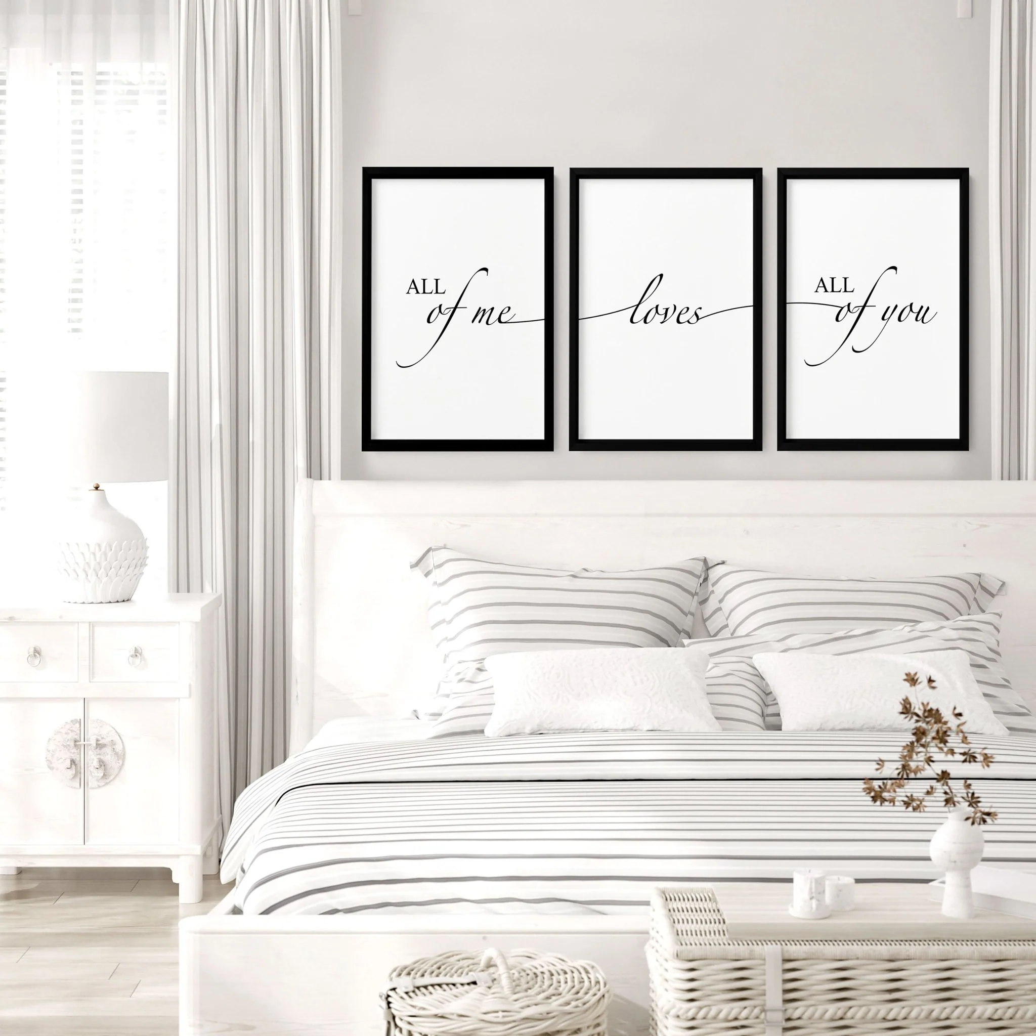 Paper anniversary gift | set of 3 wall art prints for Bedroom - Image 8