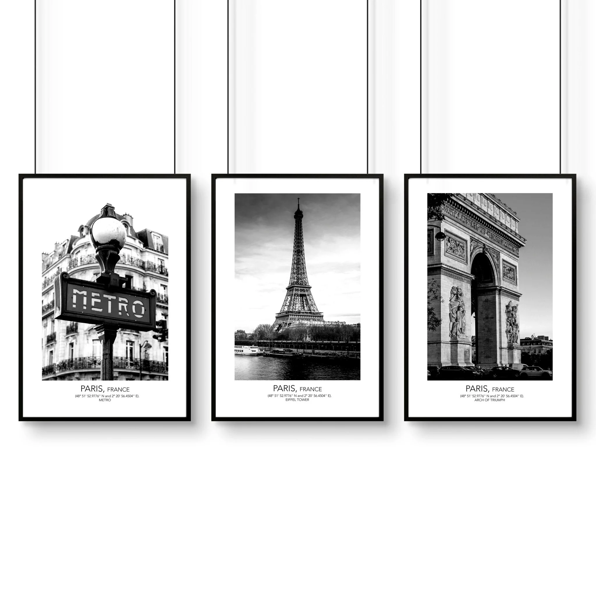 Wall art of Paris | set of 3 framed wall art prints - Image 7