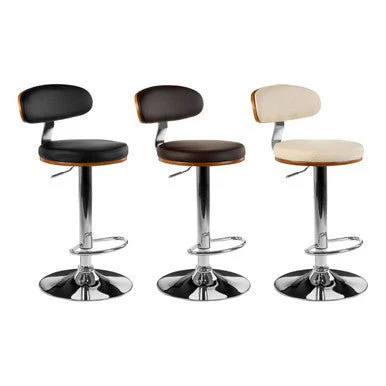 Parkar Bentwood Brown Bar Chair With Oval Back - Image 6