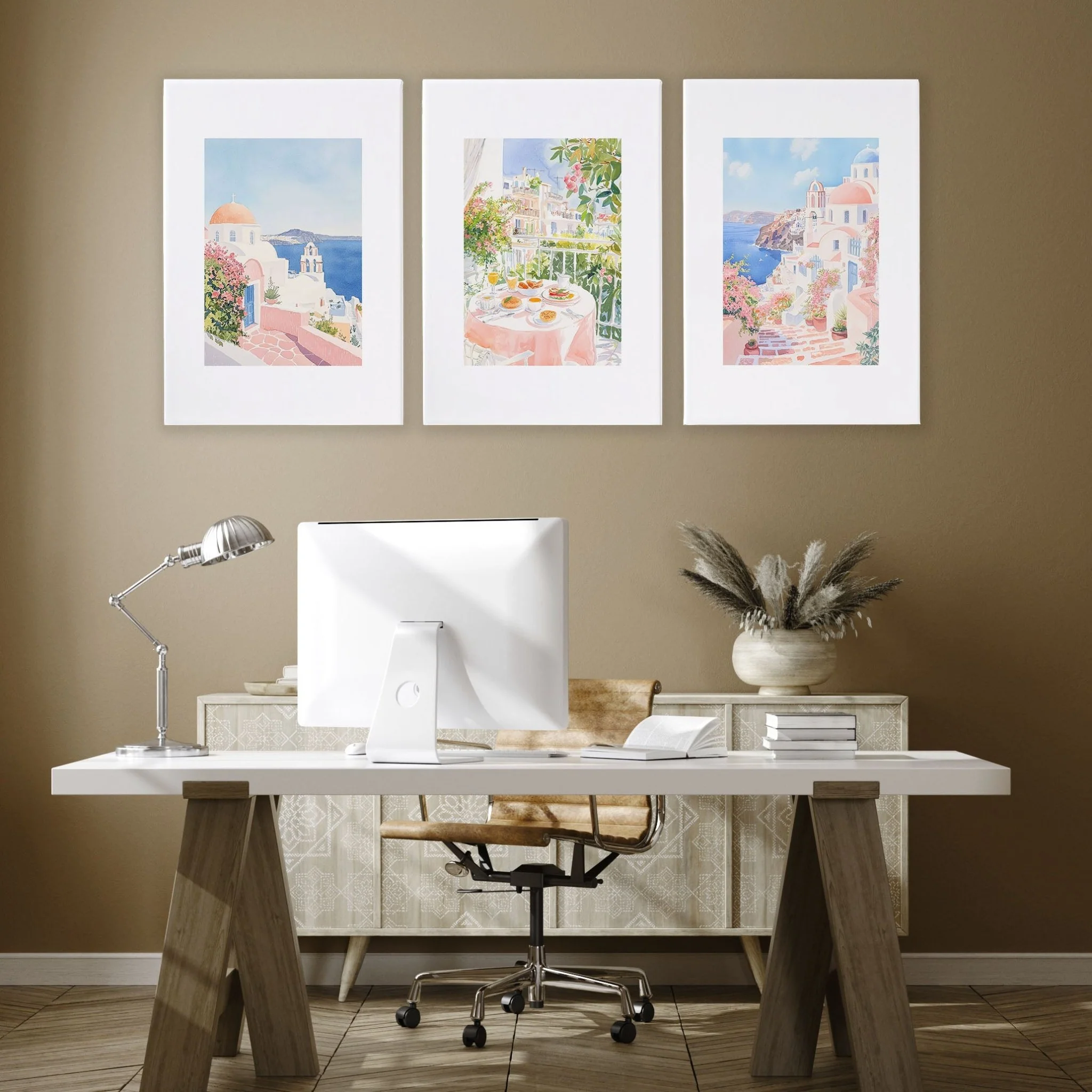 Pastel Wall Art | Set of 3 Beach Decor Wall art Prints - Image 5