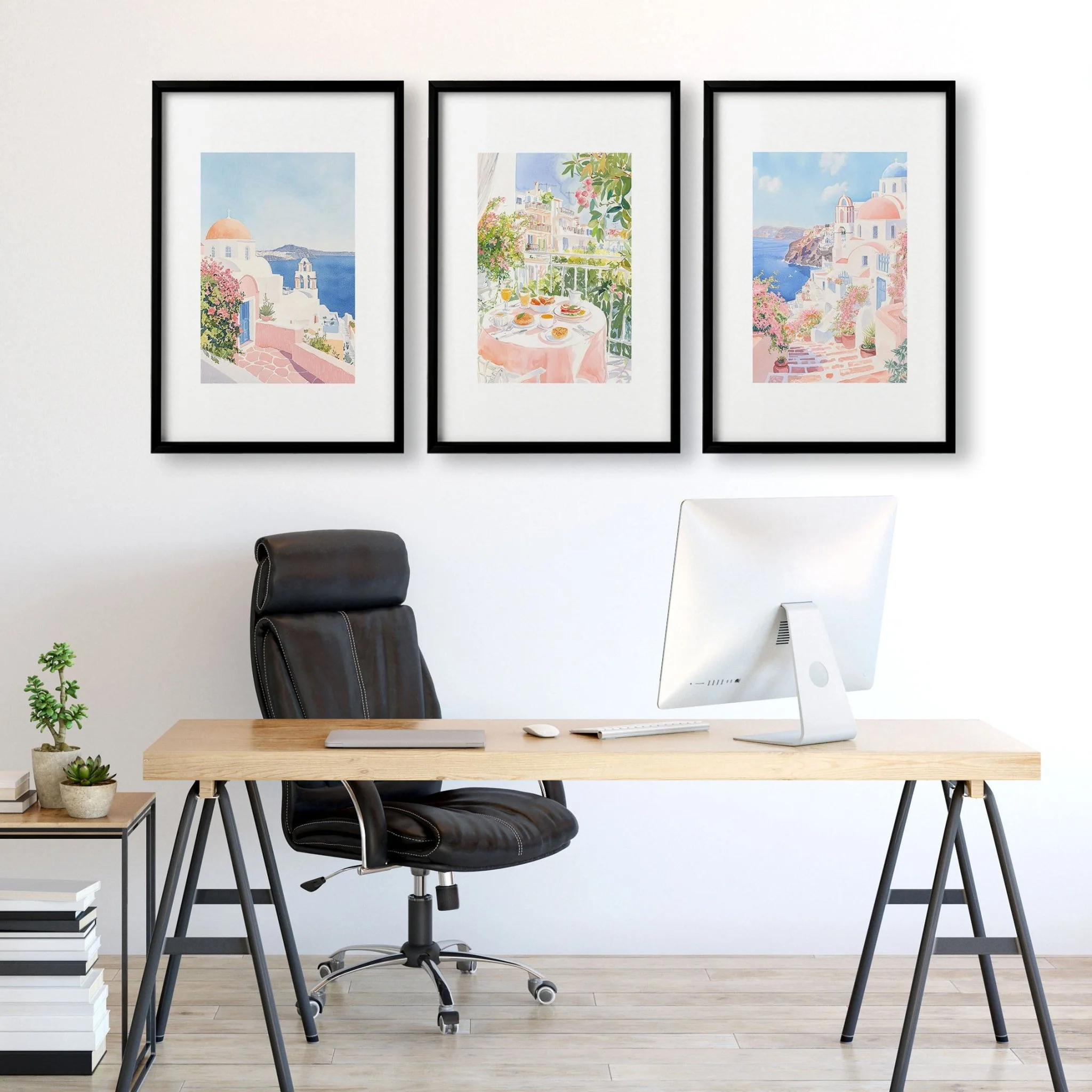 Pastel Wall Art | Set of 3 Beach Decor Wall art Prints - Image 7