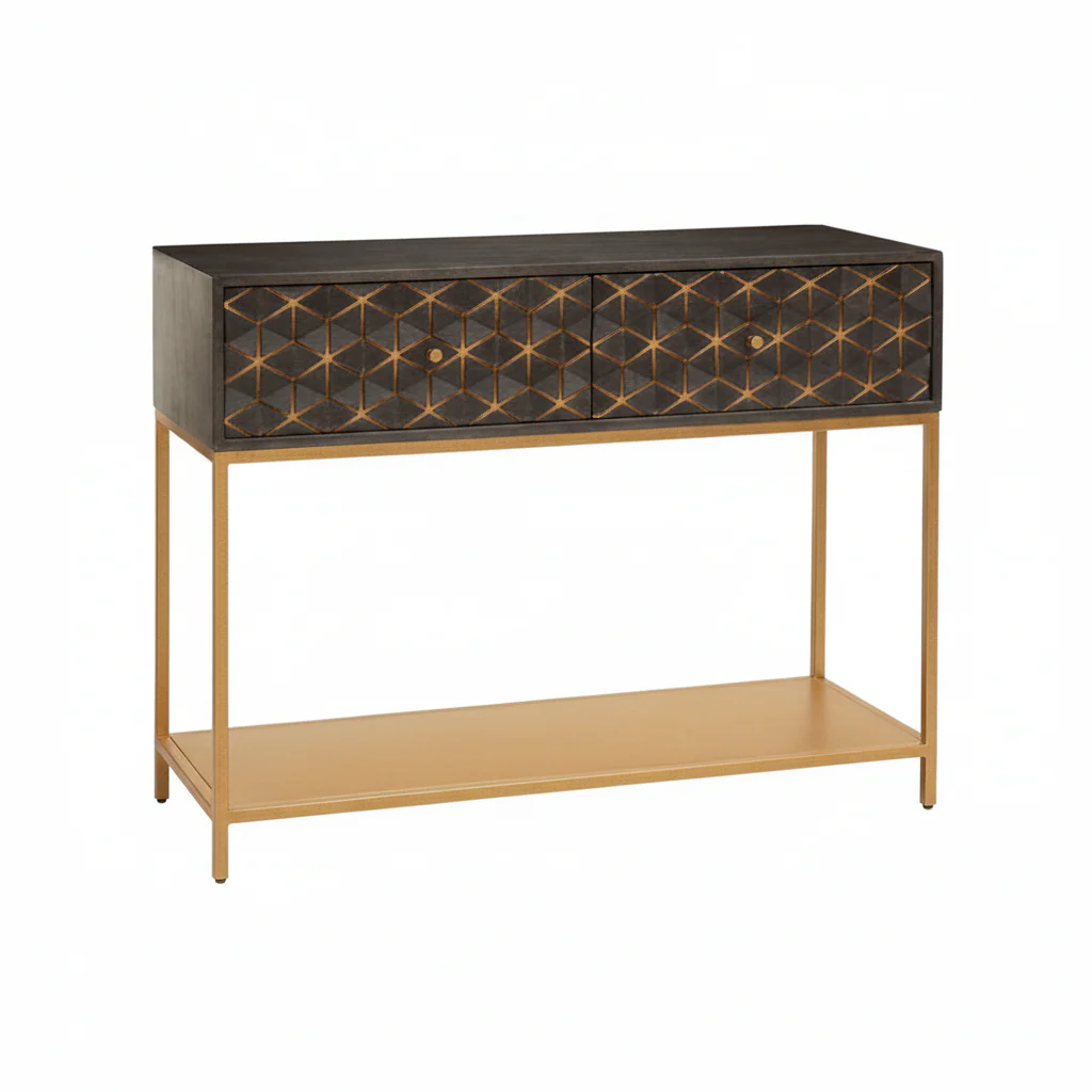 Patna Grey Mango Wood Console Table