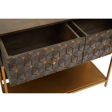 Patna Grey Mango Wood Console Table - Image 11