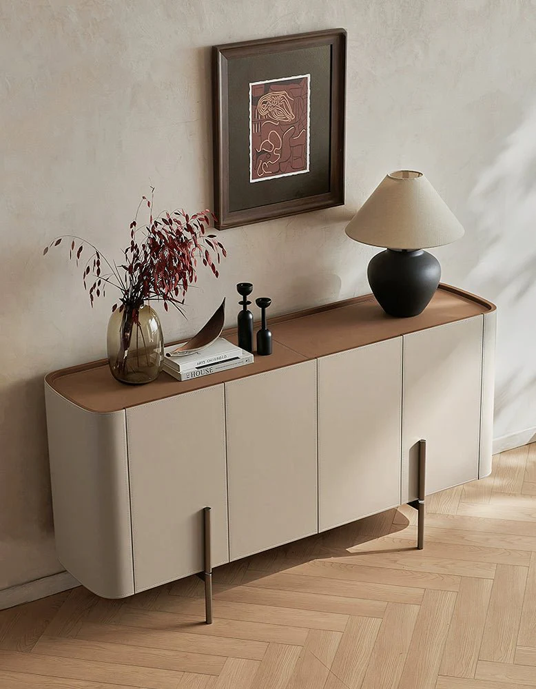 Patricia 4 Door Sideboard, Light Khaki - Image 12