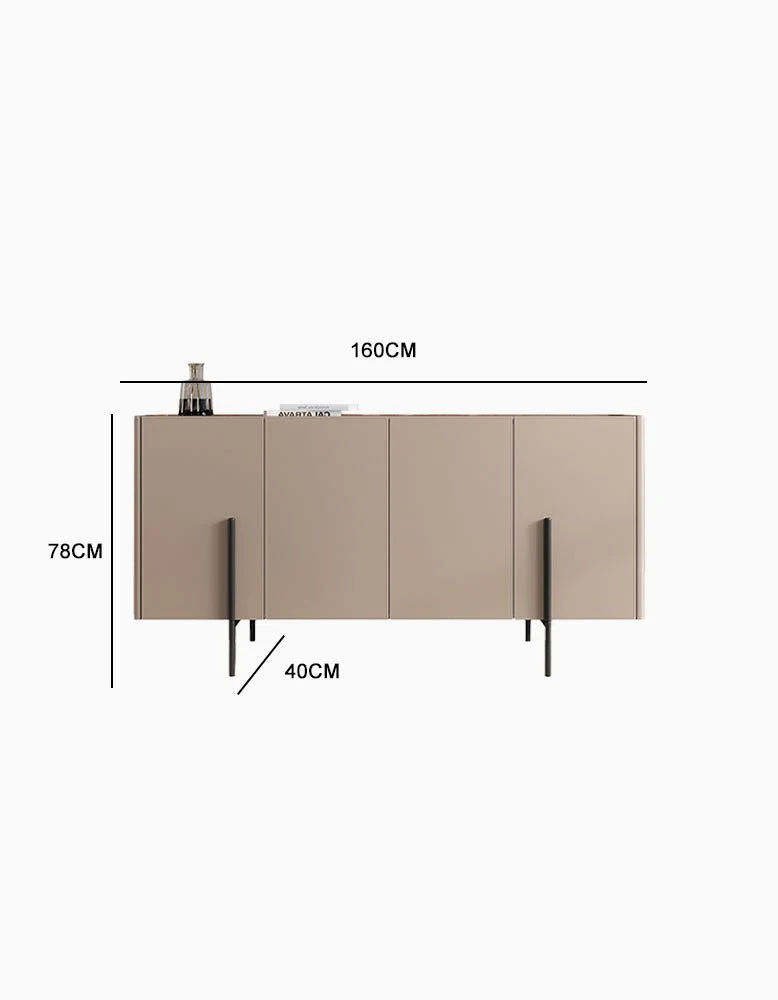 Patricia 4 Door Sideboard, Light Khaki - Image 18