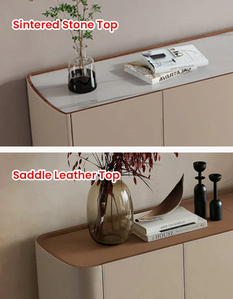 Patricia 4 Door Sideboard, Light Khaki - Image 9