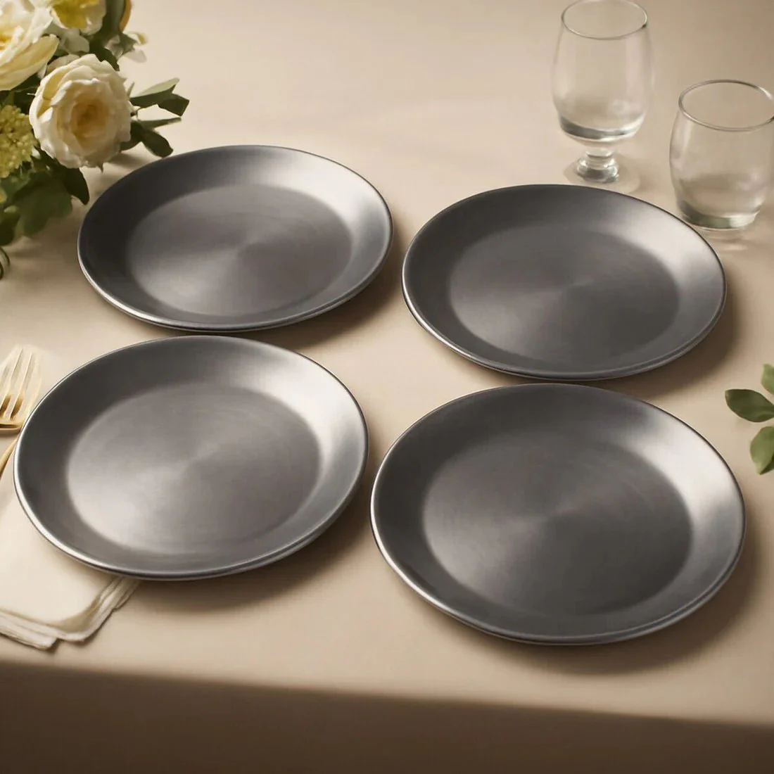 Paxton Silver Coupe Charger Plate - Image 5