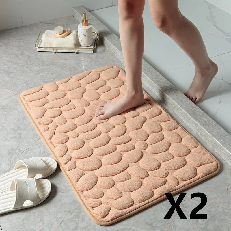 Pebble Stone Bathroom Carpet Toilet Floor Mat Door Mat - Image 14