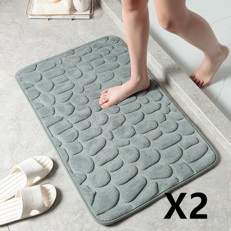 Pebble Stone Bathroom Carpet Toilet Floor Mat Door Mat - Image 16