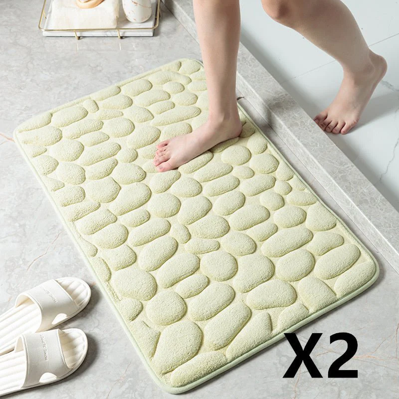 Pebble Stone Bathroom Carpet Toilet Floor Mat Door Mat - Image 19