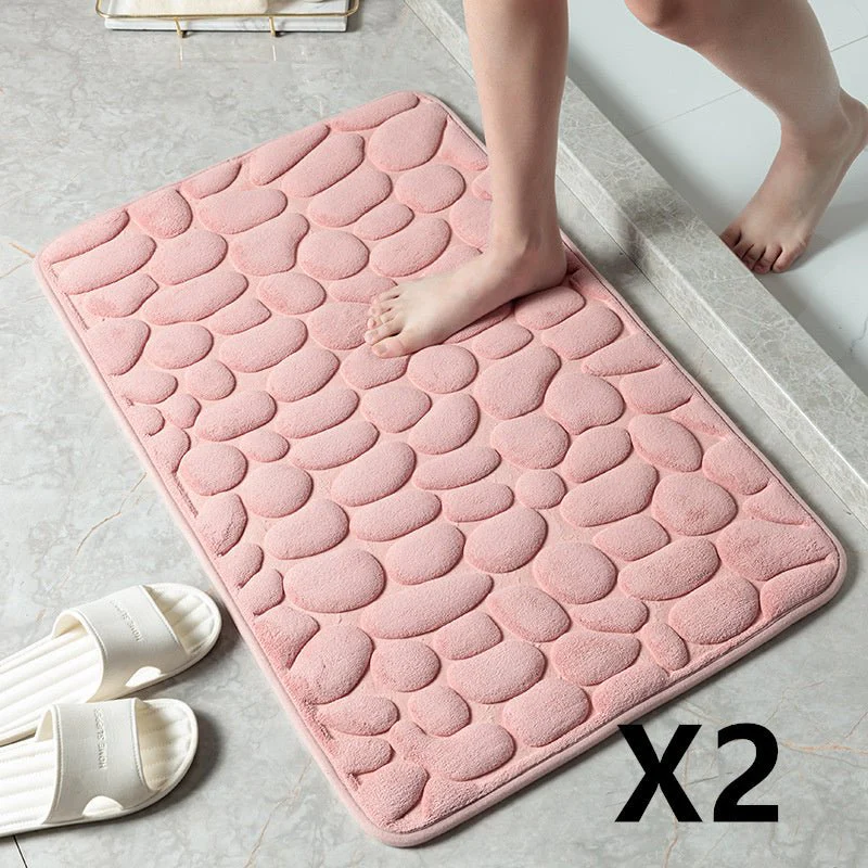 Pebble Stone Bathroom Carpet Toilet Floor Mat Door Mat - Image 23
