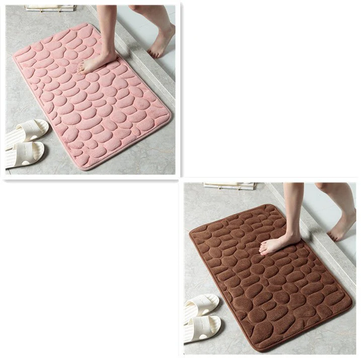 Pebble Stone Bathroom Carpet Toilet Floor Mat Door Mat - Image 29