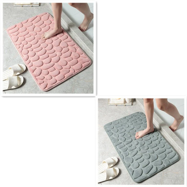 Pebble Stone Bathroom Carpet Toilet Floor Mat Door Mat - Image 30