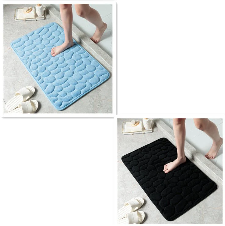 Pebble Stone Bathroom Carpet Toilet Floor Mat Door Mat - Image 32