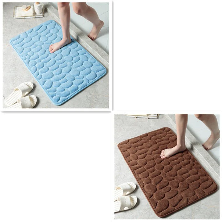 Pebble Stone Bathroom Carpet Toilet Floor Mat Door Mat - Image 33
