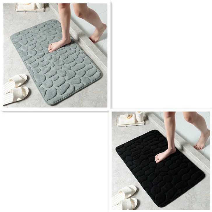 Pebble Stone Bathroom Carpet Toilet Floor Mat Door Mat - Image 34
